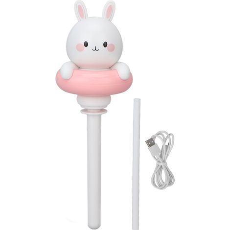 Humidificateur portable lapin rose mignon, fonction minuterie, brume froide anti-sèche, design intelligent anti-brûlure (1/5)