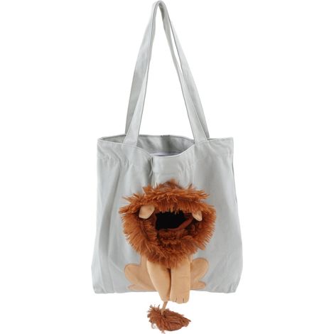 Sac en toile pour animaux forme lion mignon, sac à dos portable multi-usages pour chat de moins de 3 kg, type 2 (1/5)