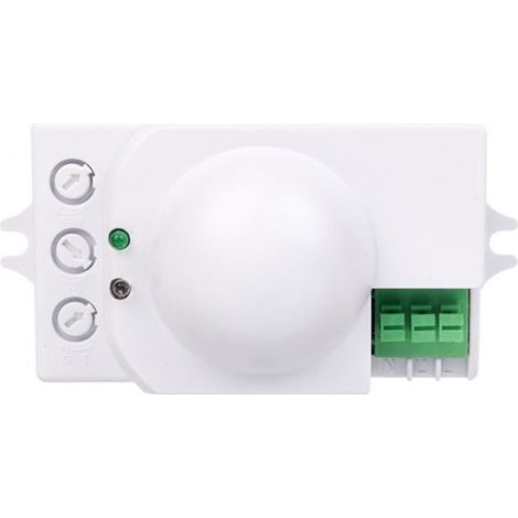 Rolf JQ-L MW 1200W IP20 Unterputz-Bewegungsmelder, Reichweite bis zu 8 m, 360° 2-2000 lx, weiß, 08820