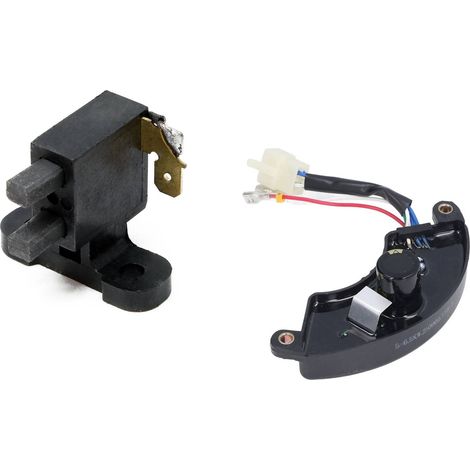 Régulateur de tension AVR universel pour générateur diesel essence 5-6.5KW 1PH 220V style demi-lune,Pièce de rechange pour Générateur de courant Porte-balai avec Balais de charbon pour 3 phases 400 V (1/5)
