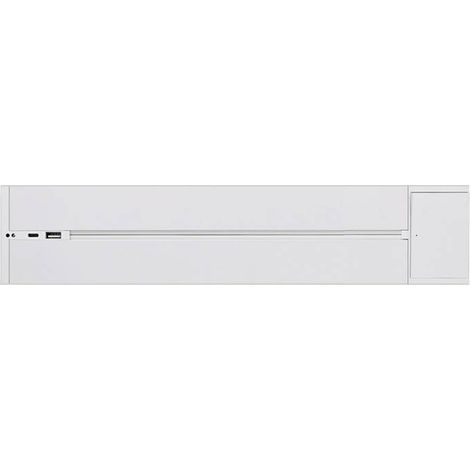 Carril base con interruptor 32A, cargador USB A+C, led, 40cm, blanco (1/4)