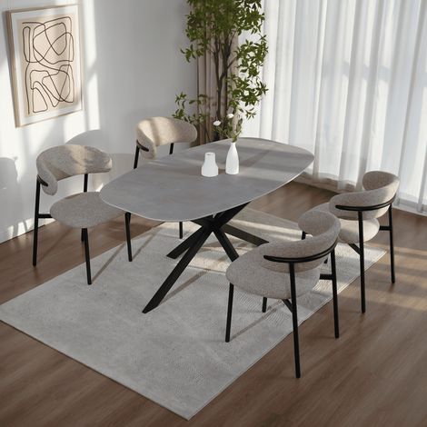Sigma 200cm Table & 4 Velora Chairs (1/4)