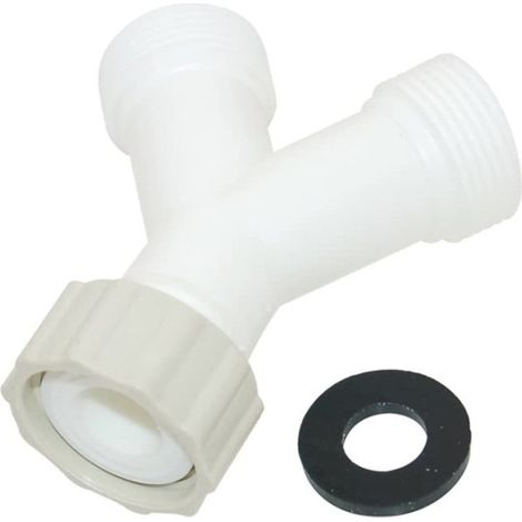 Double Raccord Y avec Raccord Fileté Lave Vaisselle Machine a Laver Ø3/4” Repartiteur D Eau pour Raccord Tuyau D'arrosage et Lave Vaisselle et Lave (1/5)