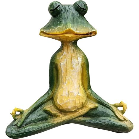 Froschstatue Zen Yoga Garden Statue Ornament Kreative Harz