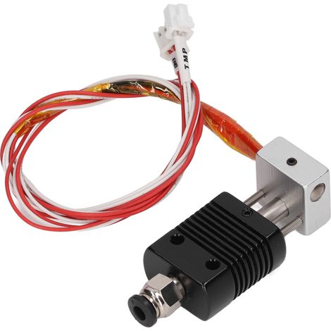Bloc chauffant pour imprimante 3D, buse 0.4mm laiton, tube chauffant 40W 24V, compatible ET4 et autres modèles.