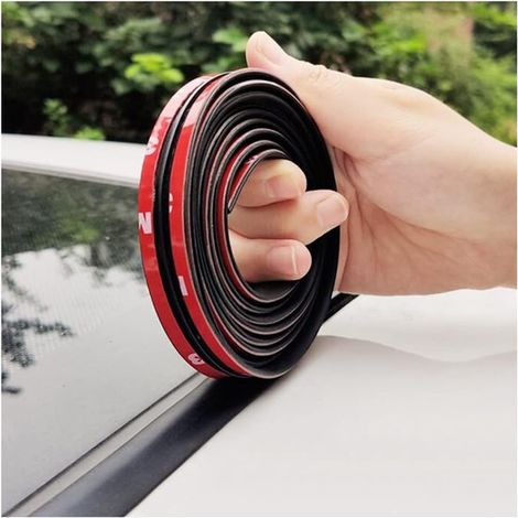 Guarnizione per portiera auto - Profilo in gomma di protezione per tetto aperto, profilo di rinforzo per portiera auto con adesivo forte, gomma universale per auto, camion, SUV (14 mm/5 m) (1/2)