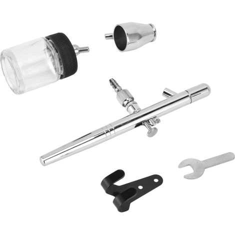 Kit aérographe en acier inoxydable : pinceau de maquillage portable, polyvalent et de haute précision, idéal pour les débutants et les utilisateurs expérimentés. (1/5)
