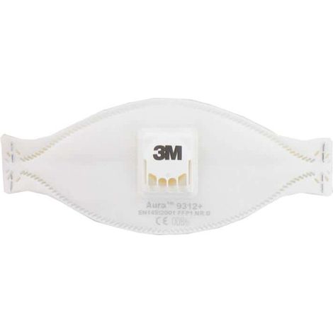 Masque 3M Aura 9312 anti-poussières pliable FFP1 avec soupape x 10