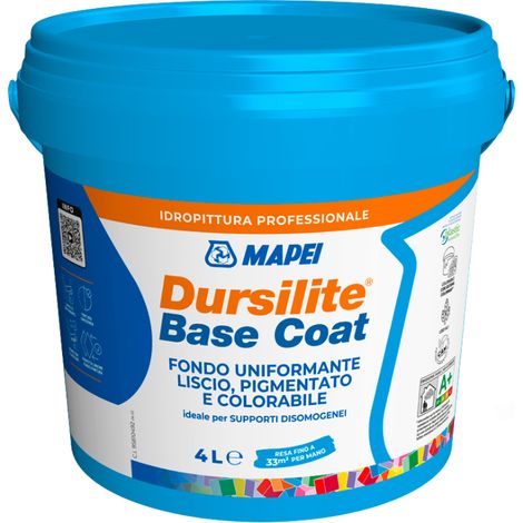 Mapei dursilite base coat fondo murale liscio colorabile formato 4 lt - confezione 1 (1/5)