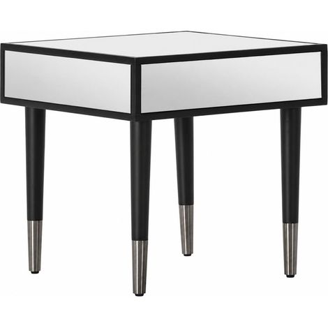 Table de chevet miroir noire glamour - noir et miroir (1/5)