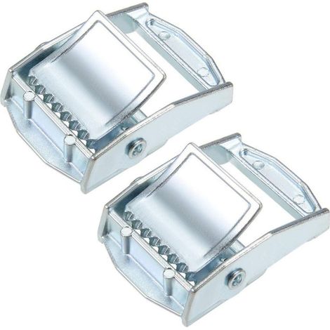 2x Nockenschnallen aus Zinklegierung für 25mm Zurrgurte, 500kg Tragkraft