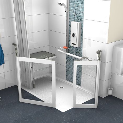 AKW Swift Level Access Rectangular Shower Tray 1295mm x 745mm Left Handed (for Vinyl Floors) (1/5)