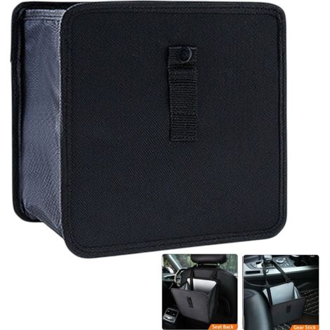 Cestino per auto - Borsa portaoggetti - Pieghevole - Da appendere - Cestino - Borsa portaoggetti - Accessori per interni auto - Adatto per auto, campeggio e uso domestico - Nero - 232314 cm