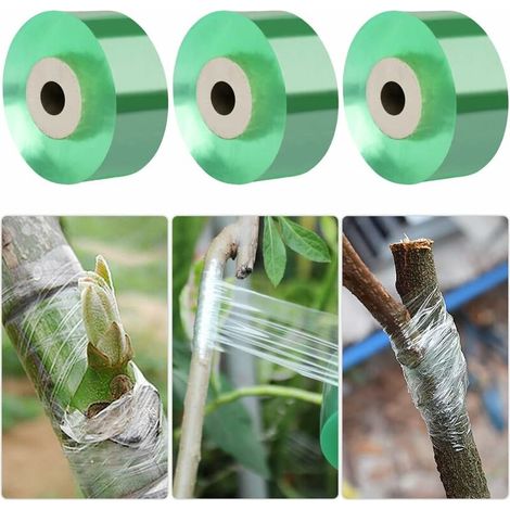 Ruban de pépinière 100m x 3 Rouleaux Rubans de greffage Auto-adhésif, Ruban de réparation pour Plantes Arbres Fruitiers Greffées de Jardin (1/4)