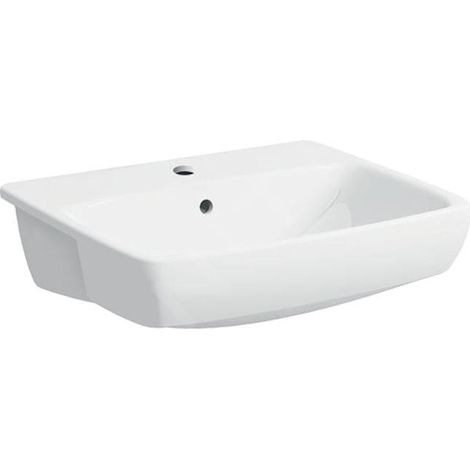 Geberit Selnova Square - Lavabo 550x440 mm, avec un trou de robinetterie, avec trop-plein, blanc 501.467.00.7 (1/2)
