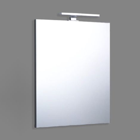 Kiamami Valentina – Miroir mural réversible 60x70cm – Métallique avec lampe LED incluse – Épaisseur 2.5cm – Pour salle de bains moderne (1/5)
