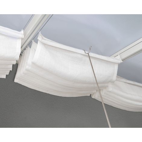 Canopia Cortina para Pérgola 3X3 m Blanco (1/5)