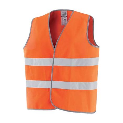 GILET ALTA VISIBILITA ARANCIO - TAGLIA UNICA- 5 pezzi