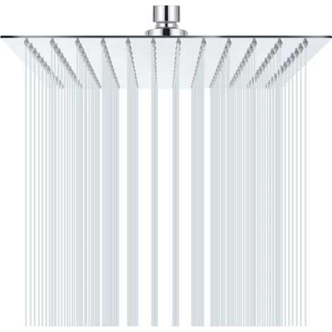 Pommeau de douche carré 30x30 cm – Acier inoxydable – Inclinable à 30° – Haute pression économe en eau – Compatible avec flexibles standards (1/5)