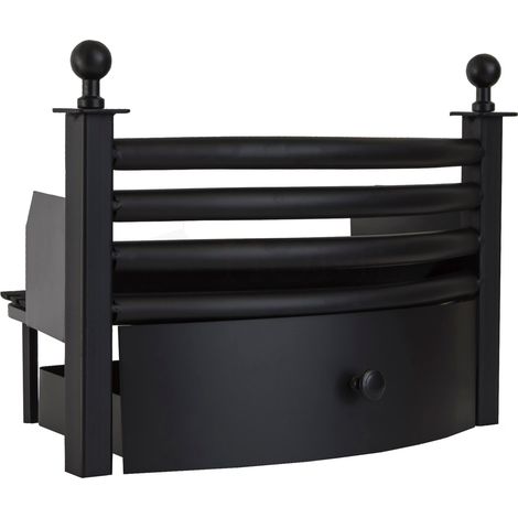 Laxton Solid Fuel Front Grate Cast Iron Fireplace Coal Accessory, Black (1/3)