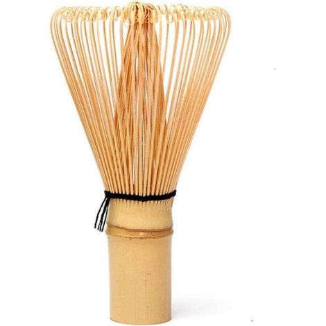 Fouet à matcha en bambou fait main - Préparation japonaise du thé matcha - 100 brins - Ustensile à thé (1/4)