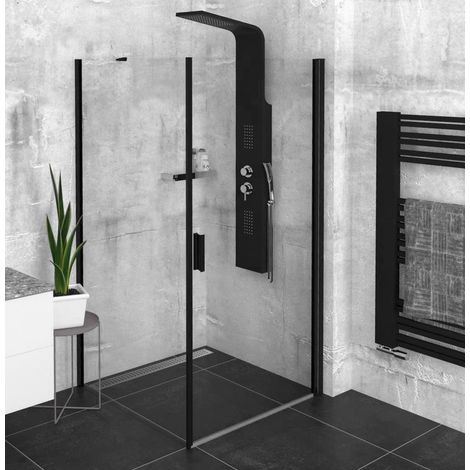 Polysan Zoom Black - Cabine de douche 90x90 cm, version G/D, Antidrop, verre transparent/noir mat ZL1290BZL3290B (1/5)