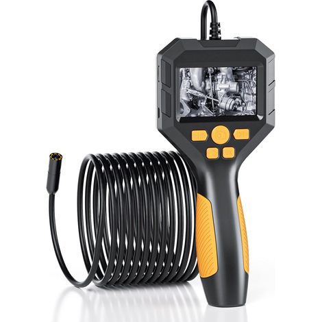 Endoscope industriel Caméra d'inspection numérique 1080P HD avec caméra étanche 8 mm IP68, caméra de canal avec écran IPS 2,8", câble semi-rigide 16,5 ft (1/5)
