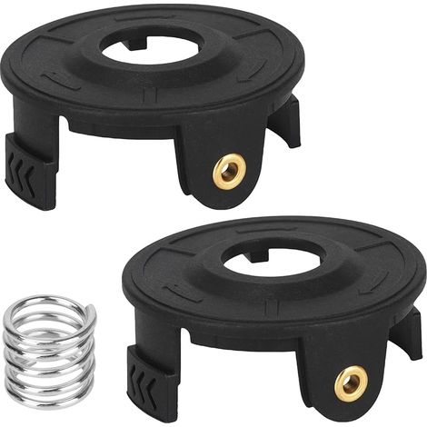 196146-9 195858-1 Couvercle de bobine pour coupe-bordure Makita 18 V DUR181, DUR181Z, DUR181RF (2 capuchons de bobine et 1 printemps) (1/5)