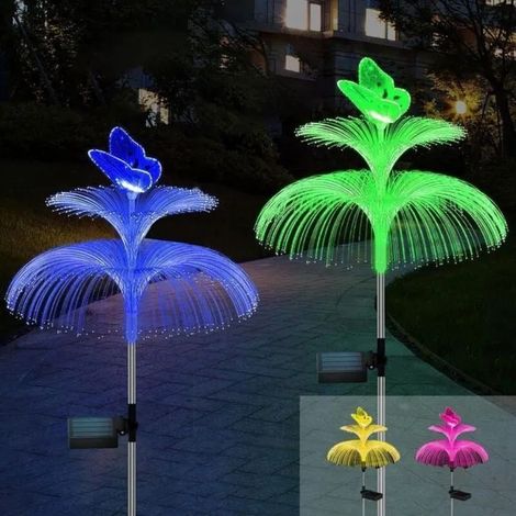 Lampe solaire jardin 2 pièces - Changement de couleur LED - Étanche IP65 - 8-12 heures d'éclairage mununo (1/4)
