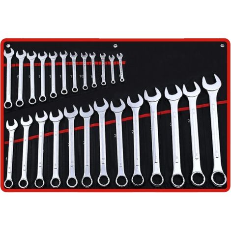 Jeu de clés à cliquet, 25 pièces, rouleau d'outils polyvalent (1/2)