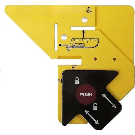 (1 pièce) Outil de précision pour la menuiserie - Gabarit de finition professionnel et guide d'onglet, outil de marquage d'angle pour les moulures de portes et fenêtres, projets de bricolage en menuis (1/5)