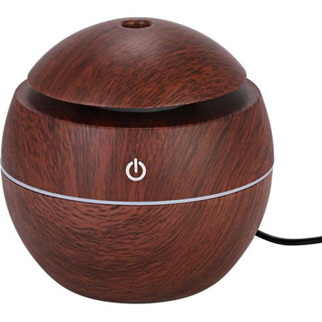 Diffuseur d'huile Essentielle, Diffuseur d'aromathérapie et Humidificateur à Ultrasons à Brume Fraîche, Diffuseurs d'air de Thérapie d'arôme Naturel pour le Bureau à Domicile(Dark Wooden) (1/5)