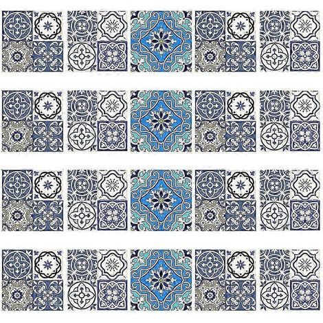 20 pièces de mosaïque murale autocollante à faire soi-même, motif taille, décoration de cuisine-A 10x10cm