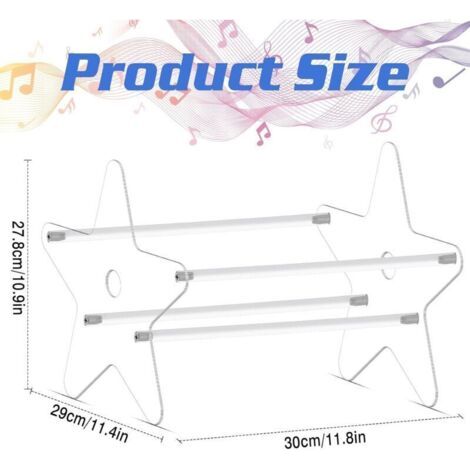NALOOKAMIC Sollbry Rangement Vinyle en Acrylique, Rangement Disque Vinyle Support Acrylique Vinyle Meuble Vinyle Rangement Porte Vinyle Transparent pour Un Bureau, Une Étagère - Style Étoile
