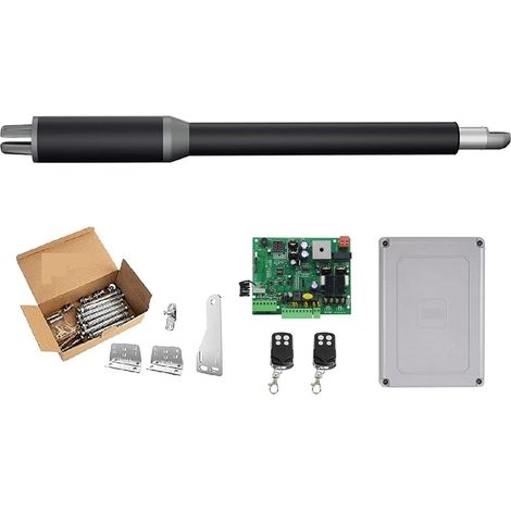 Kit d'ouvre-portes automatiques Ouvre-porte automatique à balançoire simple - 10 pieds de long 450 lbs Ouvre-porte à verrouillage électrique avec contrôle Wifi solaire pour accessoires de portail coul (1/5)