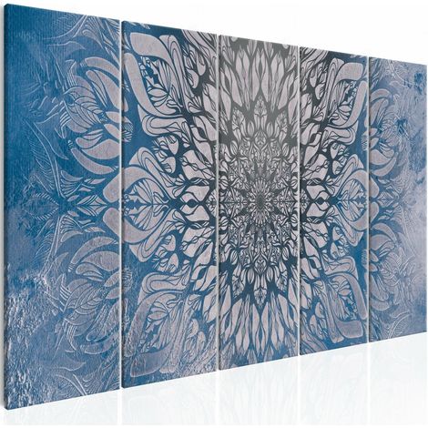 Tableau hypnose bleu étroit - 225 x 90 cm (1/4)