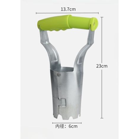 Outils de jardin pour pot de fleurs, outil de transplantation de bulbes, libération automatique pour creuser, remplir les trous de jardin, facile à installer et à utiliser (1/3)