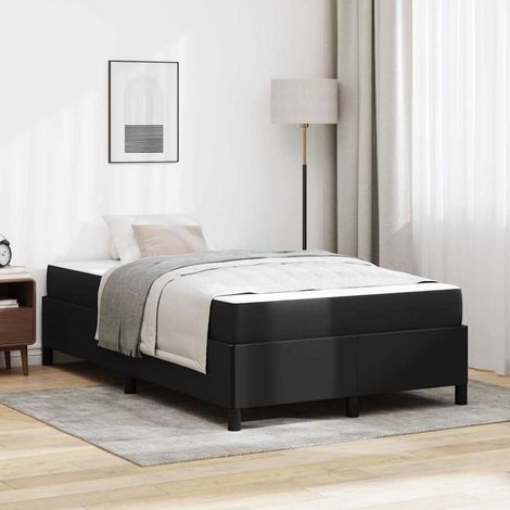 vidaXL Bettrahmen mit Matratze Schwarz 120 x 200 cm Stoff (1/5)