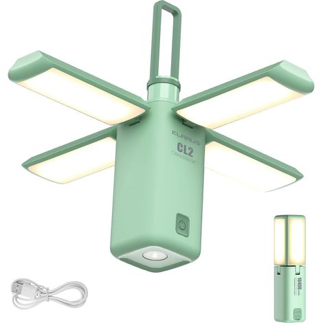 CL2 Lampe Camping Multifonctionnelle, 10000 mAh rechargeable Lanterne Camping déformable, 750 lumens ,8 modes d'éclairage, lanterne LED étanche IPX5 pour tentes, pêche, randonnée d'urgence (1/5)