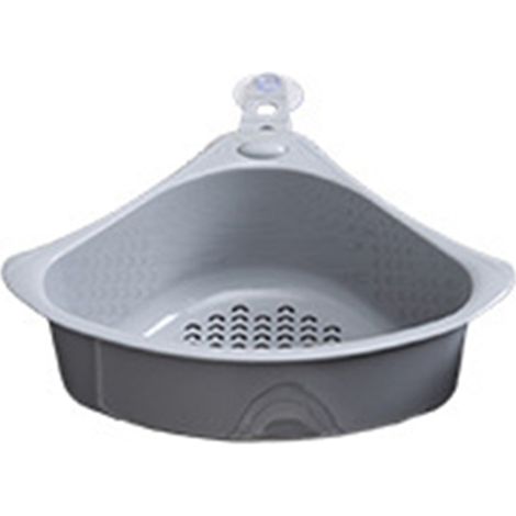 Panier de vidange triangulaire pour évier - Stable, drainage facile, gris
