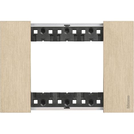 Bticino living now 3 module plate in zamak gold ka4803zw