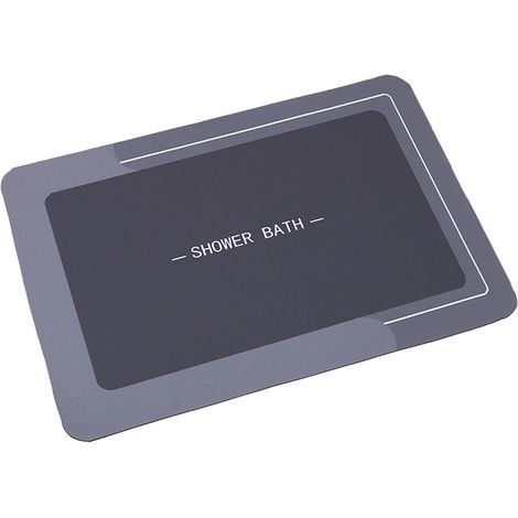 Tapis De Bain - En Terre Diatomée Souple - Fond Antidérapant En Caoutchouc - Absorption Rapide De L Eau - Pour Salle De Bain Douche - 1 Pièce (1/5)