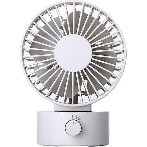 Mini ventilateur de table silencieux, ventilateur portable USB personnel pour bureau, maison, bureau et chambre - Blanc (1/5)
