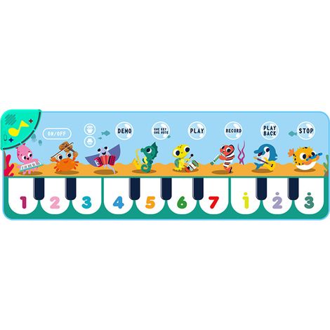Tapis musical bébé antidérapant moelleux, tapis de jeu piano multifonctionnel clavier musical jouet éducatif Type B (1/5)