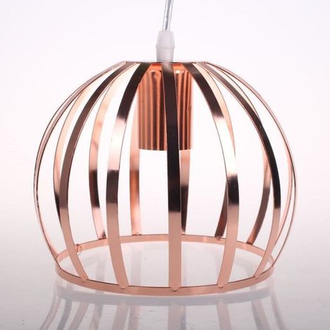 Lustre Suspension Pendentif Moderne Lustre Lampe en Fer Or Rose