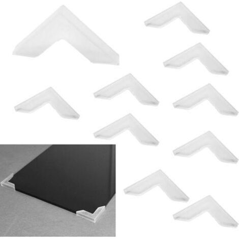 [JAMAIS UTILISÉ] 10pcs Corner Protectors (6 x 63mm)Coussin de Protection d'angle en Verre Produit pour Protéger les Angles Protège les Coins du Verre et du Miroir (1/4)