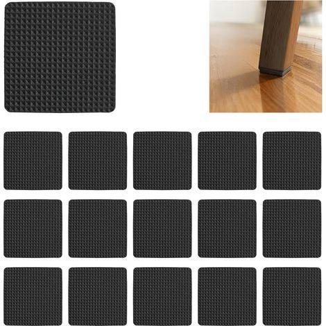 16 Patin Antiderapant Patin Caoutchouc 50 mm Tampons Autocollants pour Meubles Chaises Canapés Tables Pieds de Lit Protection Sol Contre Rayures et Glissements (1/5)