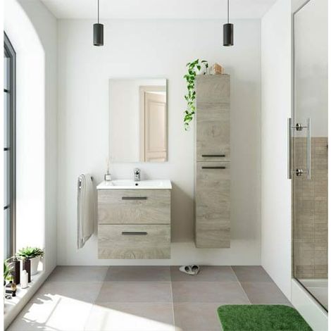 Mobile bagno rovere sospeso con due cassetti. Mobili (1/3)