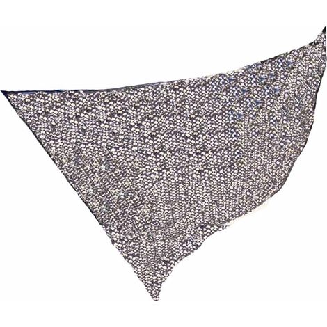 Voile d'ombrage rectangulaire 3x2.4m – Toile en polyester taffetas – Coloris ardoise et blanc – Fixation par cordes de tension intégrées – Jardiline (1/10)