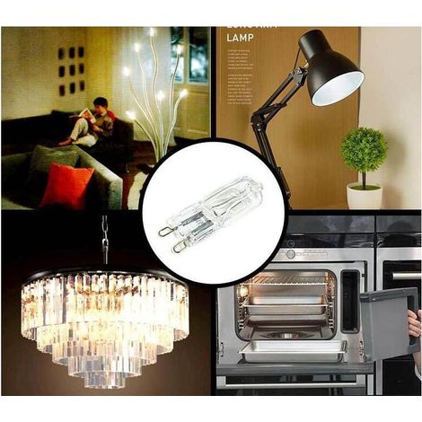 10 morceaux d'ampoules halogènes G4, ampoules G4 20W, 12V des lumières de base à aiguille halogène, 2800k Lumière blanche chaude, lampe halogène à basse pression, lampe à capsule transparente (1/3)